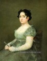 La femme avec un portrait de Fan Francisco Goya